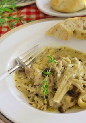 レンジ　鶏肉のマスタードクリーム-レシピのメイン写真