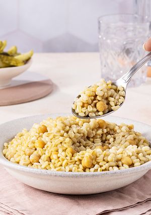ひよこ豆とレンズ豆のブルグルピラフ-レシピのメイン写真