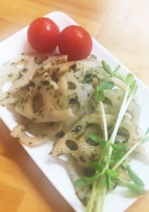 給食の「れんこんの青のり炒め」♡シャキッ-レシピのメイン写真