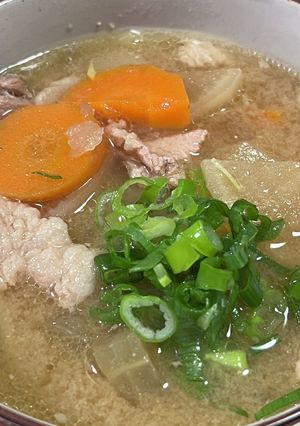 風邪の予防と対策♡ニンニクたっぷり豚汁-レシピのメイン写真