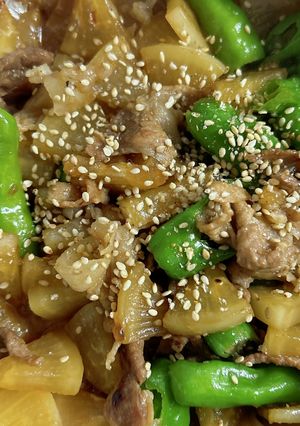 豚こま少し！大根とししとうの甘辛炒め-レシピのメイン写真