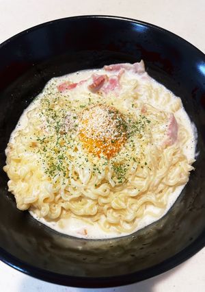 うまかっちゃんのカルボナーラ-レシピのメイン写真