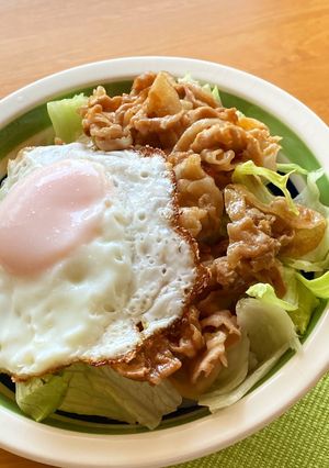 ＊包丁要らず＊調味料同量＊レタス豚丼＊-レシピのメイン写真
