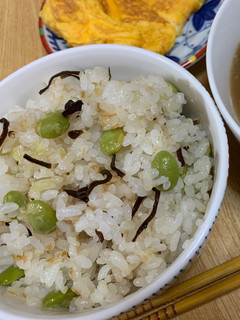 だし炊き塩昆布入り枝豆ごはん-レシピのメイン写真
