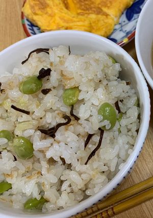 だし炊き塩昆布入り枝豆ごはん-レシピのメイン写真