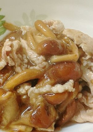 なめこと豚肉のバター醤油-レシピのメイン写真