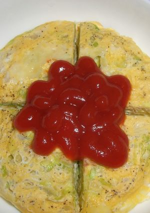 春キャベツのレンジチーズオムレツ-レシピのメイン写真