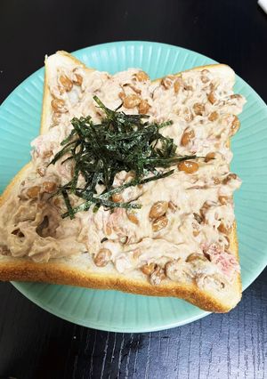 納豆とツナの高タンパク質トースト-レシピのメイン写真