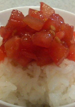 ＊＊手抜きぃ～naトマトかけご飯＊＊＾＾-レシピのメイン写真