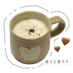 รูปของ ほっと一息。茶葉で ほうじ茶ラテ