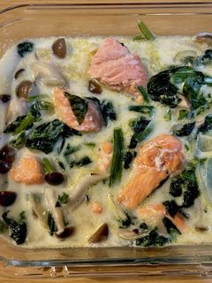 濃厚!鮭とほうれん草のクリーム煮-レシピのメイン写真