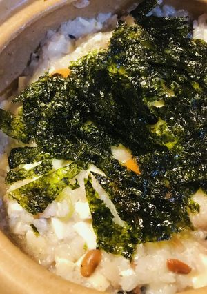 鍋の〆●豆腐と豚肉の豚玉雑炊-レシピのメイン写真