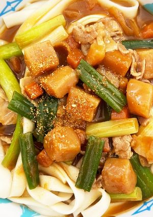 レトルトカレーで作る簡単カレーうどん-レシピのメイン写真