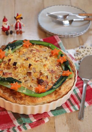 クリスマスリース風キッシュ-レシピのメイン写真