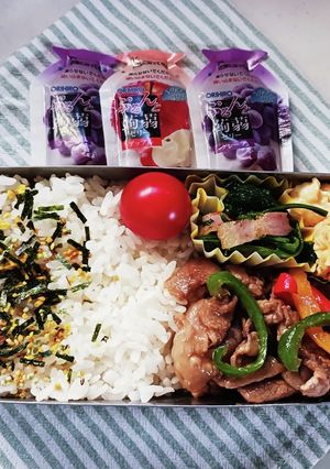 パプリカ豚肉炒め弁当(11.20)-レシピのメイン写真