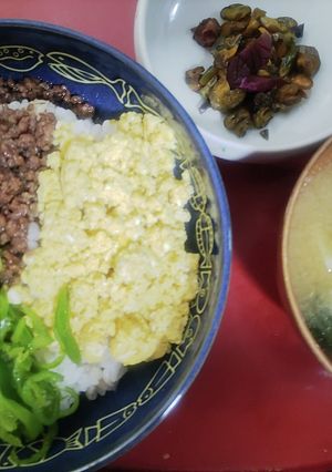 三食丼(ピーマン嫌い克服)-レシピのメイン写真