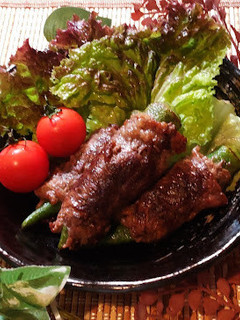 牛こま肉でオクラ巻き-レシピのメイン写真
