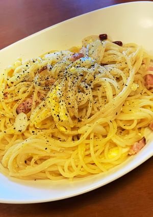 にんにくたっぷり☆ぺぺたまスパ-レシピのメイン写真