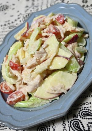 紅玉とセロリとサラダチキンのサラダ-レシピのメイン写真