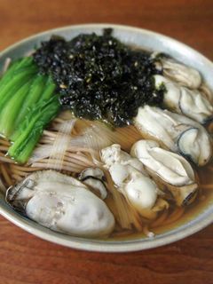 牡蠣と韓国のりの蕎麦-レシピのメイン写真