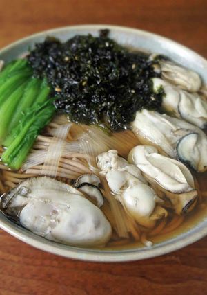 牡蠣と韓国のりの蕎麦-レシピのメイン写真