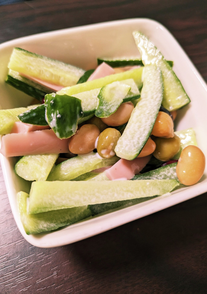 きゅうりとソーセージと大豆の和え物-レシピのメイン写真