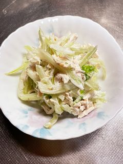 白菜の芯と鶏のささみのサラダ-レシピのメイン写真