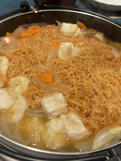 餅と野菜入り鍋チキンラーメン-レシピのメイン写真