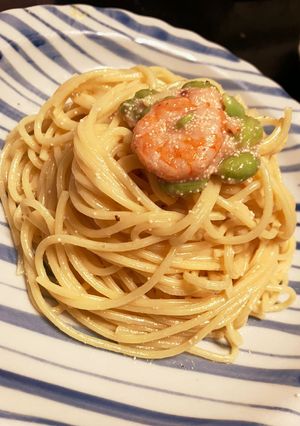 タラコ風濃厚パスタ 【卵・牛乳不使用】-レシピのメイン写真