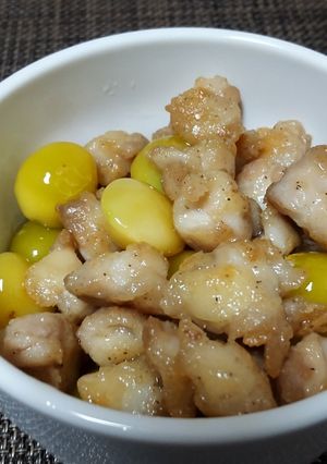 簡単美味・鶏軟骨と銀杏の塩炒め-レシピのメイン写真