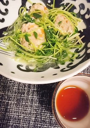 豆苗と鶏団子煮-レシピのメイン写真