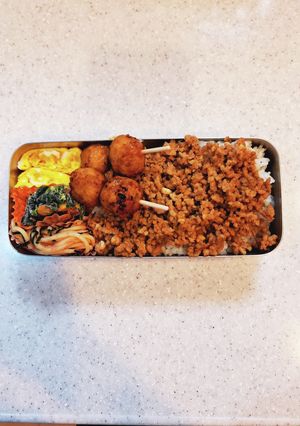 高校生弁当覚え書き255とりそぼろ-レシピのメイン写真