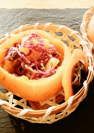 柿ともって菊の甘酢浸し-レシピのメイン写真