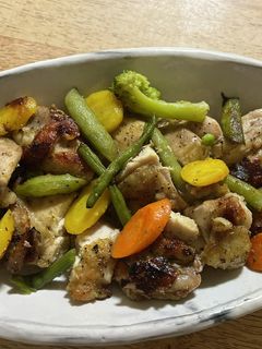 野菜と鶏のバジルハーブ焼き-レシピのメイン写真