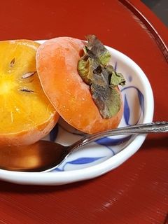 柿を冷凍して柿シャーベットに-レシピのメイン写真