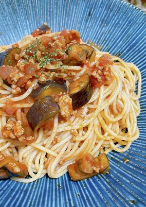なすのミートソースパスタ-レシピのメイン写真