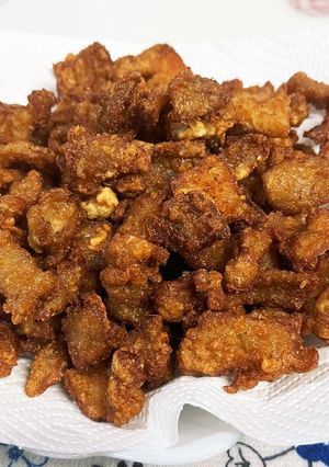 鶏皮の唐揚げ♪1度食べたら止まらない！-レシピのメイン写真