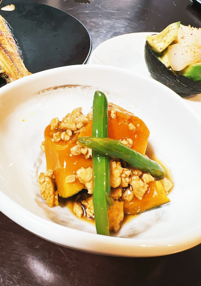 かぼちゃのそぼろ煮-レシピのメイン写真