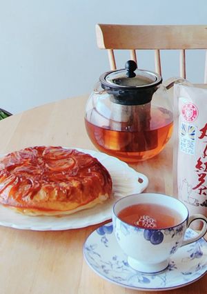 クラフト紅茶★丸子★型なし☆米粉柿ケーキ-レシピのメイン写真