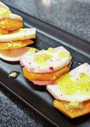 もものすけと柿のさっぱりサラダ-レシピのメイン写真