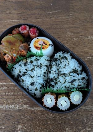 JK☆しそワカメおにぎり弁当♪-レシピのメイン写真