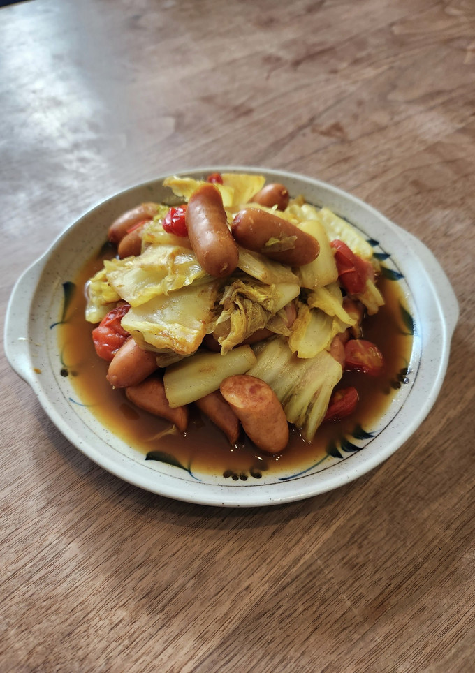 白菜とソーセージのカレー煮-レシピのメイン写真