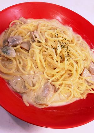 頬がポタージュ☆なクリーミーパスタ-レシピのメイン写真