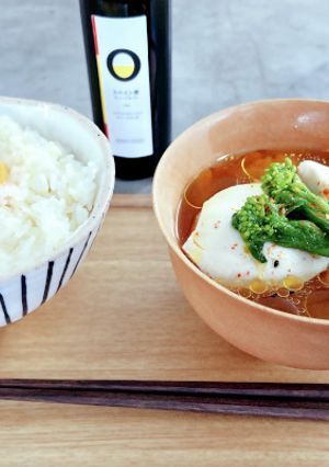 オリーブオイルの味噌汁と卵かけごはん-レシピのメイン写真