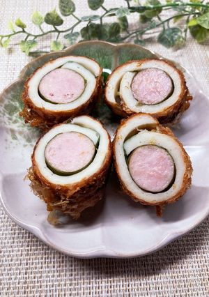 ウインナーと大葉のちくわ巻きフライ-レシピのメイン写真