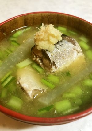 大根と鯖缶の味噌汁-レシピのメイン写真