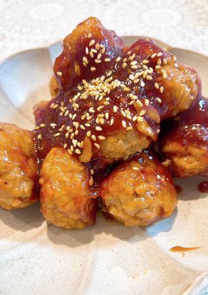 揚げない!!れんこん肉団子の甘酢あん-レシピのメイン写真
