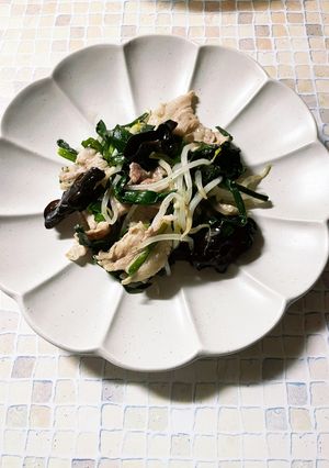 豚肉ニラもやしきくらげの塩ダレ炒め-レシピのメイン写真