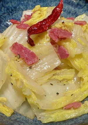 白菜の白ワイン蒸し、牛肉のさいぼし-レシピのメイン写真