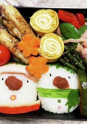 11/23よっちゃんサンタさん弁当①-レシピのメイン写真